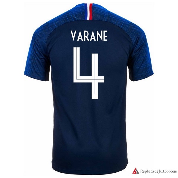 Camiseta Seleccion Francia Primera equipación Varane 2018 Azul